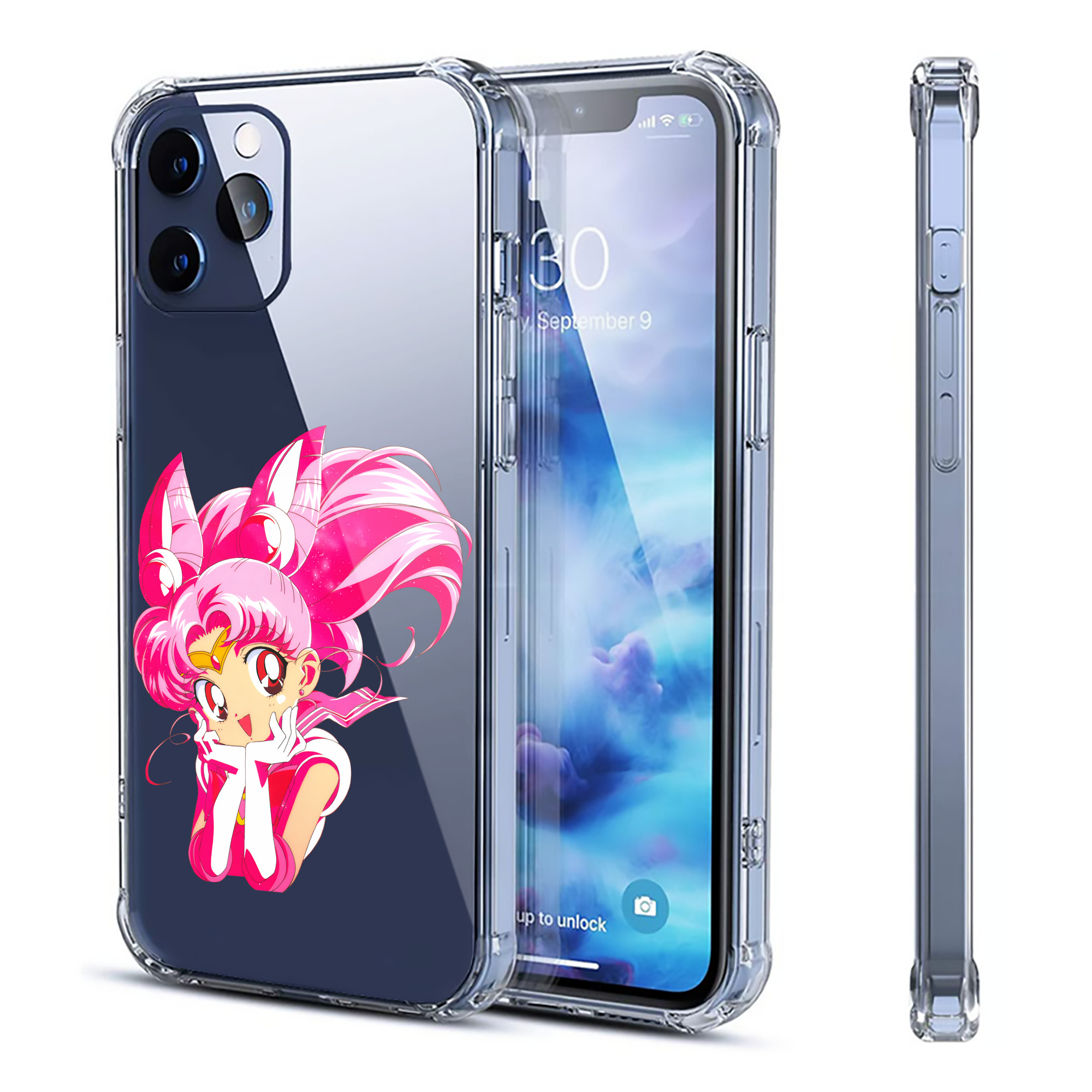 （画像用） 美少女戦士セーラームーン ちびうさ Sailor Moon Chibiusa Tsukino Usagi Small Lady Serenity 【iPhone 12シリーズ対応】透明スマホケース（クリアソフトケース）